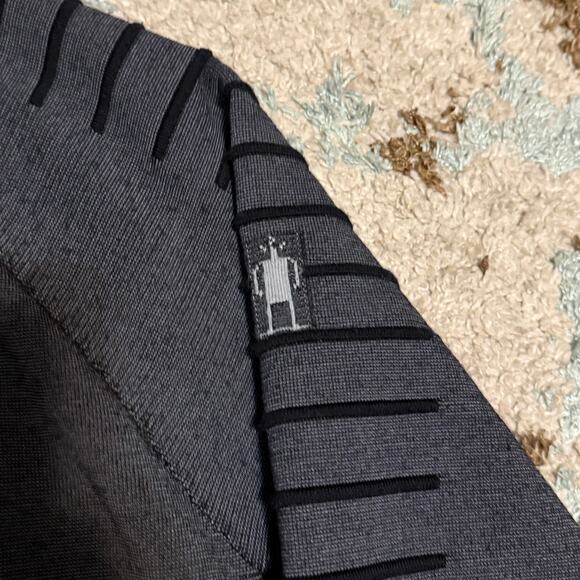 Smartwool Men's Intraknit Merino Fleece Full Zip Hoodie Size XL Black/Gray - Picture 3 of 9